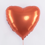 Шар (18''/46 см) Сердце, Оранжевый, Сатин, 1 шт., 201500SNA