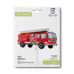 Шар (34''/86 см) Фигура, Пожарная машина, Красный, 1 шт. в уп., 25464-P
