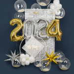 Шар (40''/102 см) Цифра, 4 Slim, Золото, 1 шт., 901914O