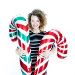 Шар (39''/99 см) Фигура, Леденец трость, Красный/Зеленый, 1 шт., 901844VE