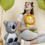 Шар 3D (18''/46 см) Фигура на подставке, Лев, 1 шт. в уп., 23464