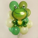 Шар (33''/84 см) Фигура, Лягушка, Зеленый, 1 шт., 19188