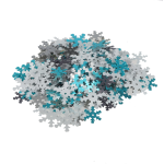 Конфетти Снежинки, Серебристо-голубой Микс, 1,3 и 1,9 см, 20 г., 6232313