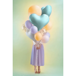 Шар (24''/61 см) Сердце, Люкс, Голубой, Сатин, 1 шт., 24843