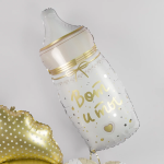 Шар (32''/81 см) Фигура, Бутылочка для малыша, Ванильное золото, 1 шт. в уп., 23532
