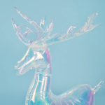 Шар (37''/94 см) Фигура 3D, Олень, Прозрачный, Хамелеон, 1 шт. в уп., 24906