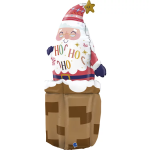 Шар (28''/71 см) Фигура 3D, Дед Мороз, 1 шт. в уп., GS70023-P