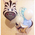 Шар (36''/91 см) Фигура, Большая голова, Веселая Зебра, 1 шт., R386