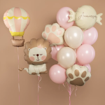 Шар (30''/76 см) Фигура, Львенок, Бежевый, Сатин, 1 шт. в уп., 26423P