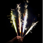 Свеча Фонтан для торта, Цветное пламя, 40 сек, Ассорти, 12 см, 4 шт., TKR358