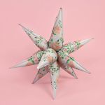 Шар 3D (26''/66 см) Звезда, Составная, Нежные цветы, 1 шт. в уп., 24828