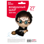 Шар (27''/69 см) Фигура, Маленький волшебник на метле, 1 шт. в уп., 24455