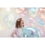 Шар (18''/46 см) Сфера, Deco Bubble, Желтый, Кристалл, 10 шт. в уп., 550035