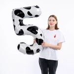 Шар (40''/102 см) Цифра, 5 Пятнышки, Черный/Белый, 1 шт. в уп., 23775