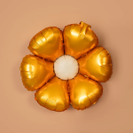 Шар (24''/61 см) Цветок, Ромашка (надув воздухом), Золото, Сатин, 1 шт. в уп., 26283P