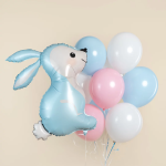 Шар (31''/79 см) Фигура, Лесной Заяц, Голубой, 1 шт. в уп., 25640-P