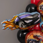 Шар (31''/79 см) Фигура, Гоночная машинка, Черный, 1 шт., 901748N