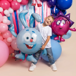 Шар (44''/112 см) Фигура, Смешарики, Крош, 1 шт. в уп., 515100