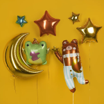 Шар (41''/104 см) Фигура, Мишка со звездочкой, 1 шт., 23933