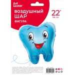 Шар (22''/56 см) Фигура, Зубик, Синий, 1 шт. в уп., 15150P