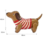 Шар (27''/69 см) Фигура 3D, Таксик в свитере, 1 шт. в уп., 23285