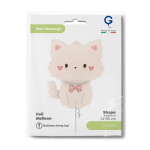 Шар (22''/56 см) Фигура, Кошечка с бантиком, 1 шт. в уп., G72254-P