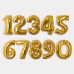 Шар (40''/102 см) Цифра, 2, Золото, 1 шт. в уп., B901762O