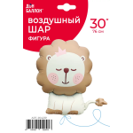 Шар (30''/76 см) Фигура, Львенок, Бежевый, Сатин, 1 шт. в уп., 26423P