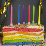 Свечи Цветное пламя, Ассорти, 0,5*6 + 3 см, 6 шт. с держат., 802942