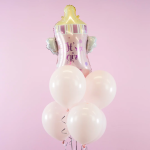 Шар (32''/81 см) Фигура, Бутылочка для малышки, Розовый, 1 шт., 23280