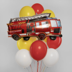 Шар (34''/86 см) Фигура, Пожарная машина, Красный, 1 шт. в уп., 25464-P