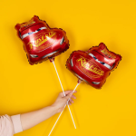 Шар с клапаном (14''/36 см) Мини-фигура, Гоночная машинка, 5 шт. в уп., 24429