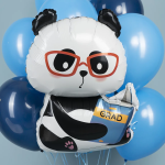 Шар (35''/89 см) Фигура, Панда с книжкой, 1 шт., 24579