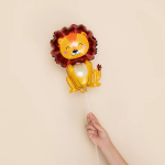 Шар с клапаном (17''/43 см) Мини-фигура, Лев, 1 шт., 26855