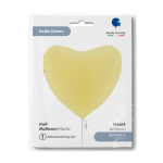 Шар (36''/91 см) Сердце, Светло-желтый, Макарунс, 1 шт. в уп., 360M04Y-P