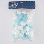 Шарики пенопласт, Маршмэллоу, Цветной микс, Голубой/Белый, Макарунс, 20-25 мм, 10 гр., 6233546