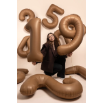 Шар (40''/102 см) Цифра, 9 Slim, Шоколад, Матовый, 1 шт. в уп., B901919MCH