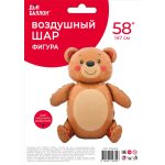 Шар (58''/147 см) Фигура 3D, Сидячий мишка, 1 шт. в уп., 23906P