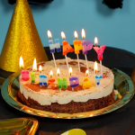 Свечи Буквы Happy Birthday, Яркий микс, 2,5 см, 1 шт. с держат., 132519