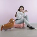 Шар 3D (29''/74 см) Ходячая Фигура, Ретривер, 1 шт., R506