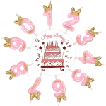 Свеча Цифра, 9 Золотой бант, на шпажке, Розовый, Металлик, 3,4*5,7 + 4 см, 1 шт. с держат., 802829