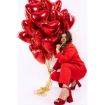 Шар (19''/48 см) Сердце, Красный, 1 шт., 758083