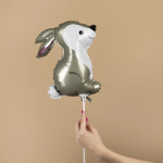 Шар с клапаном (12''/30 см) Мини-фигура, Лесной Заяц, 1 шт., 23619