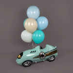 Шар (43''/109 см) Фигура, Гоночная машина, Формула 1, Голубой, 1 шт. в уп., 26183P