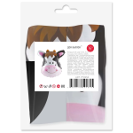 Шар с клапаном (16''/41 см) Мини-фигура, Голова, Милая Корова, 5 шт. в уп. (цв.этик.), 17122S5