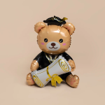 Шар (38''/97 см) Фигура 3D, Медвежонок Выпускник, 1 шт. в уп., 24874