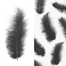 Перья, Премиум, Графит, 12-15 см, 30 шт., 6015523