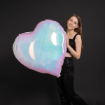 Шар (40''/102 см) Сердце, Жемчужный, Хамелеон, 1 шт. в уп., 24969