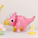 Шар (22''/56 см) Фигура 3D, Маленький динозавр, Розовый, 1 шт., 23459