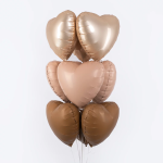 Шар (18''/46 см) Сердце, Шоколад, Матовый, 1 шт., 201500MCH